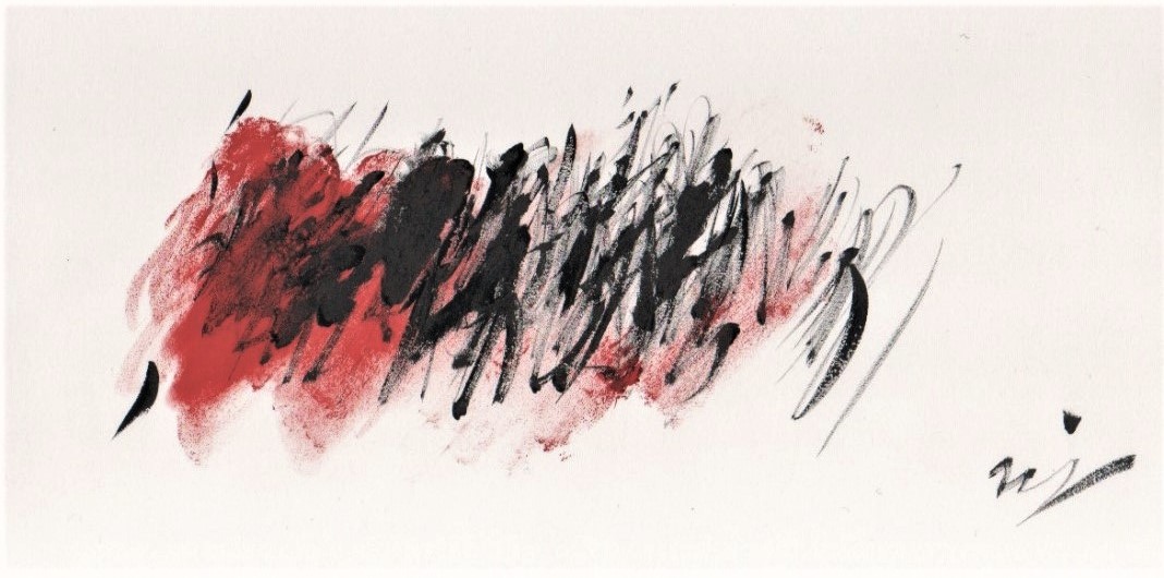 Exposition Délires et rythmes lents, Jacques Mandelbrojt, encre sur papier Xuan, 2018